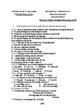 Đề kiểm tra 7 tuần học kì I Ngữ văn lớp 7 - Năm học 2016-2017 - Trường THPT Lộc Hạ